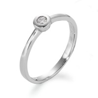 Solitär Ring 750/18 K Weissgold Diamant weiss, 0.07 ct, Brillantschliff, w-si-564856