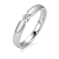 Solitär Ring 750/18 K Weissgold Diamant weiss, 0.13 ct, Brillantschliff, w-si-565930