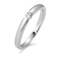 Solitär Ring 750/18 K Weissgold Diamant 0.08 ct-565931