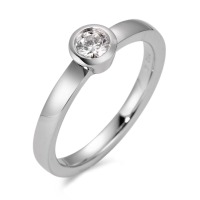Solitär Ring 750/18 K Weissgold Diamant weiss, 0.33 ct, Brillantschliff, w-si-566079