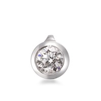 Anhänger 750/18 K Weissgold Diamant weiss, 0.10 ct, Brillantschliff, w-si Ø4.5 mm