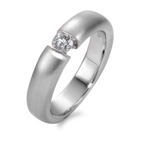 Solitär Ring 750/18 K Weissgold Diamant weiss, 0.25 ct, Brillantschliff, w-si