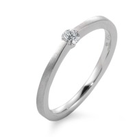Solitär Ring 750/18 K Weissgold Diamant weiss, 0.10 ct, Brillantschliff, w-si-566160