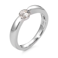 Solitär Ring 750/18 K Weissgold Diamant weiss, 0.50 ct, Brillantschliff, si, IGI Ø5 mm-566165