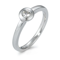 Solitär Ring 585/14 K Weissgold Diamant 0.15 ct, w-si