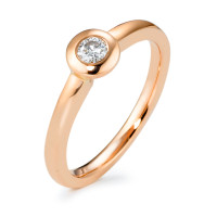 Solitär Ring 585/14 K Rosegold Diamant 0.15 ct, w-si-570590