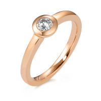 Fingerring 585/14 K Rosegold Diamant 0.20 ct, w-si