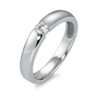 Solitär Ring 585/14 K Weissgold Diamant 0.15 ct, w-si