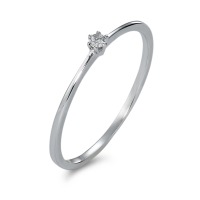 Solitär Ring 750/18 K Weissgold Diamant 0.03 ct, w-si-570810
