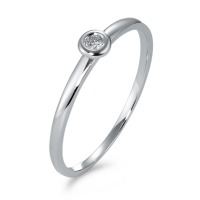 Solitär Ring 750/18 K Weissgold Diamant 0.03 ct, w-si-570811