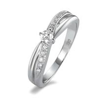 Fingerring 750/18 K Weissgold Diamant 0.16 ct-570817