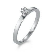 Solitär Ring 750/18 K Weissgold Diamant 0.15 ct, w-si-570835
