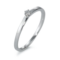 Solitär Ring 750/18 K Weissgold Diamant 0.05 ct, w-si-570837
