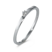 Solitär Ring 750/18 K Weissgold Diamant 0.03 ct, w-si-570838