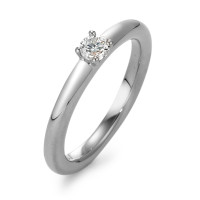 Solitär Ring 750/18 K Weissgold Diamant 0.20 ct, w-si-570844