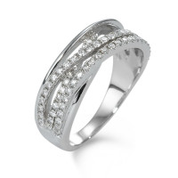 Fingerring 750/18 K Weissgold Diamant 0.51 ct, 70 Steine, w-si-570849