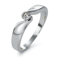 Solitär Ring 750/18 K Weissgold Diamant 0.10 ct-570859