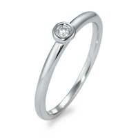Solitär Ring 750/18 K Weissgold Diamant 0.04 ct, w-si-570874