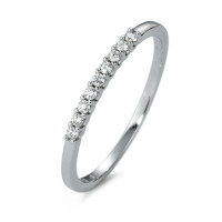 Memory Ring 750/18 K Weissgold Diamant weiss, 0.09 ct, 9 Steine, Brillantschliff, w-si-571048