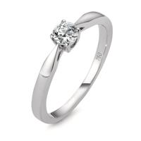 Solitär Ring 750/18 K Weissgold Diamant weiss, 0.20 ct, w-si-571558
