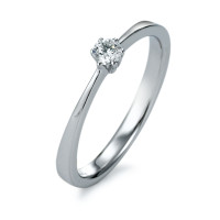 Solitär Ring 750/18 K Weissgold Diamant 0.10 ct-573422