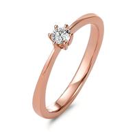 Solitär Ring 750/18 K Rotgold Diamant 0.15 ct-573423