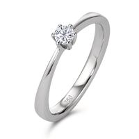 Solitär Ring 750/18 K Weissgold Diamant 0.15 ct-573424