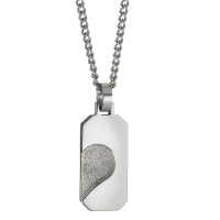Halskette mit Anhänger Edelstahl Herz 50 cm-574561