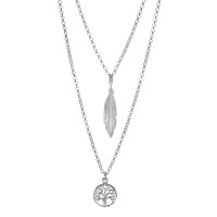 Halskette mit Anhänger Silber rhodiniert Lebensbaum 42 cm-575614