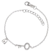Armband Silber Zirkonia rhodiniert 16-19 cm verstellbar-580896