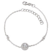 Armband Silber Zirkonia rhodiniert 16-19 cm verstellbar-580899