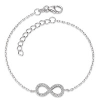 Armband Silber Zirkonia rhodiniert Infinity 16-18.5 cm verstellbar-580905