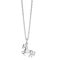 Halskette mit Anhänger Silber rhodiniert Pferd 38-40 cm verstellbar-582232