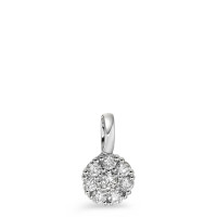 Anhänger 750/18 K Weissgold Diamant weiss, 0.17 ct, 8 Steine, Brillantschliff, w-si Ø5.5 mm