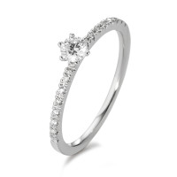 Fingerring 750/18 K Weissgold Diamant 0.25 ct-583595