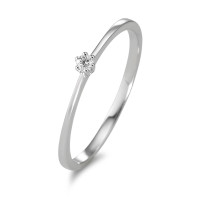 Solitär Ring 750/18 K Weissgold Diamant 0.03 ct, w-si-584202