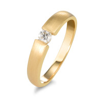 Solitär Ring 750/18 K Gelbgold Diamant 0.10 ct, w-si-584210
