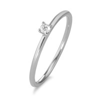 Solitär Ring 750/18 K Weissgold Diamant 0.05 ct, w-si-584212