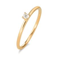 Solitär Ring 750/18 K Gelbgold Diamant 0.05 ct-584213