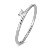 Solitär Ring 750/18 K Weissgold Diamant 0.10 ct, w-si-584219