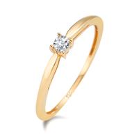 Solitär Ring 750/18 K Gelbgold Diamant 0.03 ct-586504