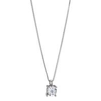 Collier 750/18 K Weissgold Diamant 0.10 ct, w-pi2 42 cm-586507