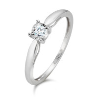Solitär Ring 750/18 K Weissgold Diamant 0.08 ct, w-pi2-586513