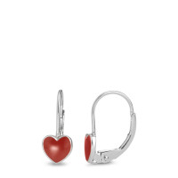 Ohrhänger Silber lackiert Herz Ø6 mm-586828