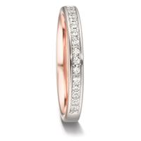 Memory Ring 750/18 K Rotgold, 750/18 K Weissgold Diamant 0.15 ct-586930