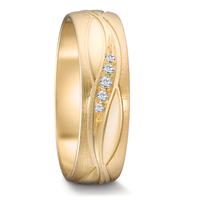 Partnerring 750/18 K Gelbgold Diamant 0.129 ct, 15 Steine, tw-si-588006
