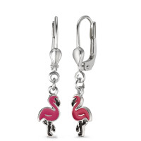 Ohrhänger Silber lackiert Flamingo-588165