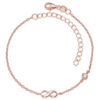 Armband Silber Zirkonia rosé vergoldet Infinity 16-19 cm verstellbar-588348