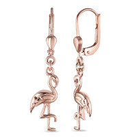 Ohrhänger Silber rosé vergoldet Flamingo
