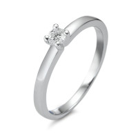Solitär Ring 750/18 K Weissgold Diamant weiss, 0.10 ct, Brillantschliff, w-si-588773